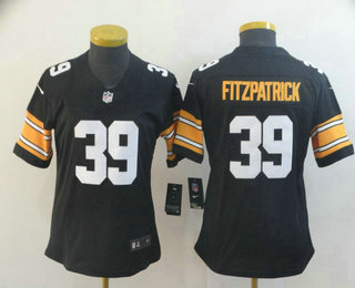 Women's Pittsburgh Steelers #39 Minkah Fitzpatrick Black 2017 Vapor Untouchable Stitched NFL Nike Throwback Limited Jersey