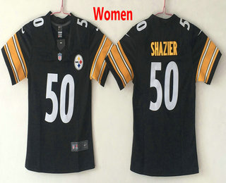 Women's Pittsburgh Steelers #50 Ryan Shazier Black 2017 Vapor Untouchable Stitched NFL Nike Limited Jersey
