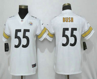 Women's Pittsburgh Steelers #55 Devin Bush White 2019 Vapor Untouchable Stitched NFL Nike Limited Jersey
