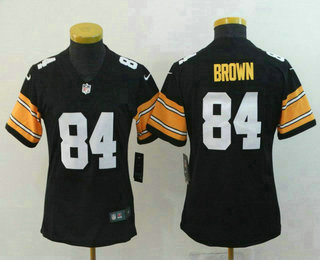 Women's Pittsburgh Steelers #84 Antonio Brown Black NEW 2018 Vapor Untouchable Stitched NFL Nike Limited Jersey
