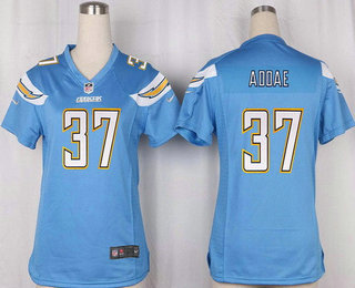 Women's San Diego Chargers #37 Jahleel Addae Light Blue Alternate Stitched NFL Nike Game Jersey