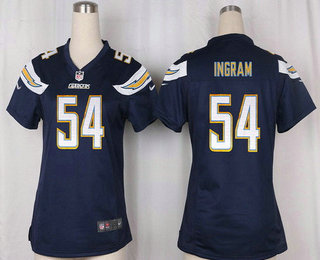 Women's San Diego Chargers #54 Melvin Ingram Navy Blue Team Color Stitched NFL Nike Game Jersey