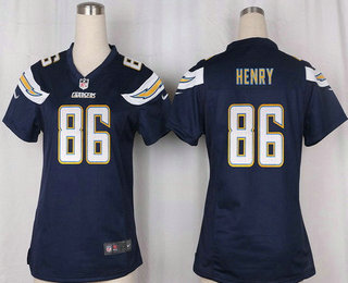 Women's San Diego Chargers #86 Hunter Henry Navy Blue Team Color Stitched NFL Nike Game Jersey