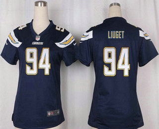 Women's San Diego Chargers #94 Corey Liuget Navy Blue Team Color Stitched NFL Nike Game Jersey