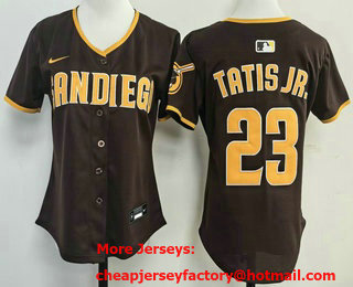 Women's San Diego Padres #23 Fernando Tatis Jr Brown Limited Stitched Jersey