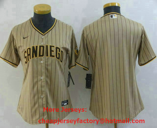 Women's San Diego Padres Blank Gray Stitched MLB Cool Base Nike Jersey