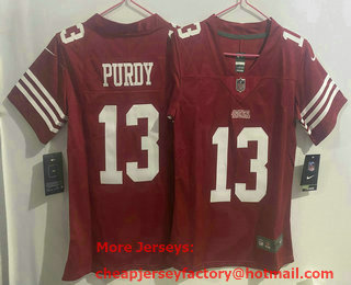 Women's San Francisco 49ers #13 Brock Purdy Limited Red 2022 Vapor Jersey