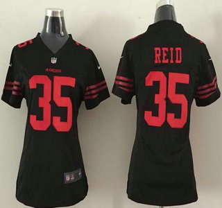Women's San Francisco 49ers #35 Eric Reid  2015 Nike Black Game Jersey