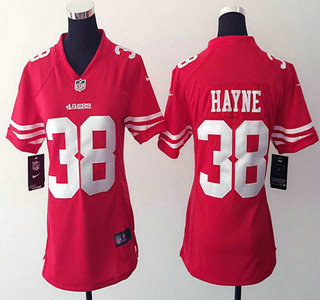 Women's San Francisco 49ers #38 Jarryd Hayne Scarlet Red Team Color NFL Nike Game Jersey