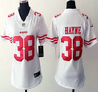 Women's San Francisco 49ers #38 Jarryd Hayne White Road NFL Nike Game Jersey