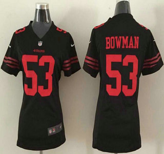 Women's San Francisco 49ers #53 NaVorro Bowman  2015 Nike Black Game Jersey
