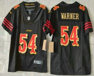 Women's San Francisco 49ers #54 Fred Warner Limited Black Rivalries FUSE Vapor Jersey