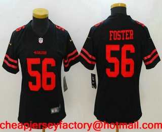 Women's San Francisco 49ers #56 Reuben Foster Black 2017 Vapor Untouchable Stitched NFL Nike Limited Jersey