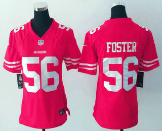 Women's San Francisco 49ers #56 Reuben Foster Scarlet Red Team Color Stitched NFL Nike Game Jersey
