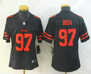 Women's San Francisco 49ers #97 Nick Bosa Black 2019 Vapor Untouchable Stitched NFL Nike Limited Jersey