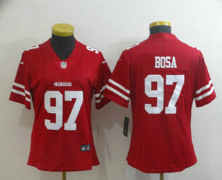Women's San Francisco 49ers #97 Nick Bosa Red 2019 Vapor Untouchable Stitched NFL Nike Limited Jersey