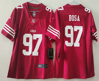 Women's San Francisco 49ers #97 Nick Bosa Red Limited Vapor Jersey