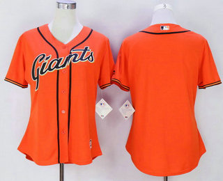Women's San Francisco Giants Blank Orange Cool Base Baseball Jersey