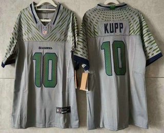 Women's Seattle Seahawks #10 Cooper Kupp Limited Grey Rivalries FUSE Vapor Jersey