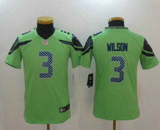 Women's Seattle Seahawks #3 Russell Wilson Green 2017 Vapor Untouchable Stitched NFL Nike Limited Jersey