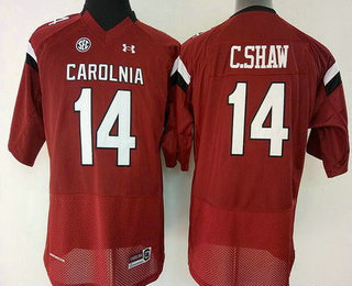 Women's South Carolina Gamecocks #14 Connor Shaw Red Stitched College Football Under Armour NCAA Jersey