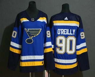 Women's St. Louis Blues #90 Ryan O'Reilly Blue Adidas Stitched NHL Jersey