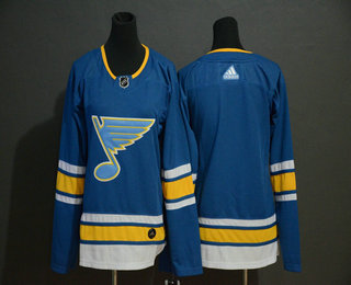 Women's St. Louis Blues Blank Blue Alternate Stitched NHL Jersey