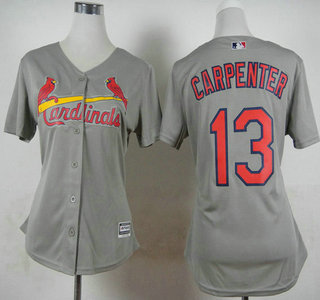 Women's St. Louis Cardinals #13 Matt Carpenter 2015 Grey Jersey