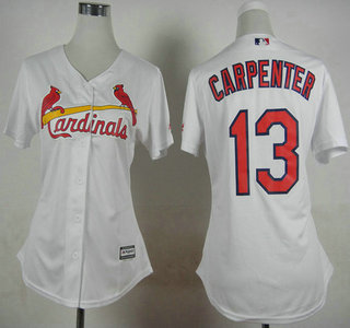 Women's St. Louis Cardinals #13 Matt Carpenter 2015 White Jersey