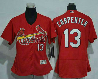 Women's St. Louis Cardinals #13 Matt Carpenter Red 2016 Flexbase Stitched Baseball Jersey