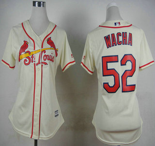 Women's St. Louis Cardinals #52 Michael Wacha 2015 Cream Jersey
