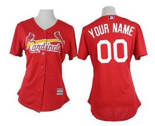 Women's St. Louis Cardinals Customized 2015 Red Jersey
