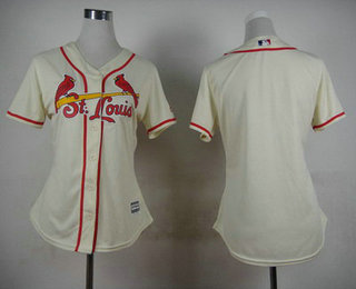 Women's St. Louis Cardinals Customized Cream Jersey