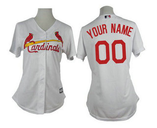 Women's St. Louis Cardinals Customized White Jersey
