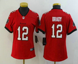 Women's Tampa Bay Buccaneers #12 Tom Brady Red 2020 NEW Vapor Untouchable Stitched NFL Nike Limited Jersey