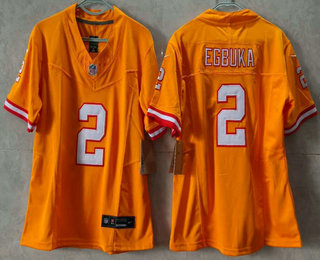 Women's Tampa Bay Buccaneers #2 Emeka Egbuka Limited FUSE Orange Vapor Jersey