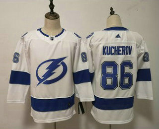 Women's Tampa Bay Lightning #86 Nikita Kucherov White 2017-2018 Hockey Stitched NHL Jersey