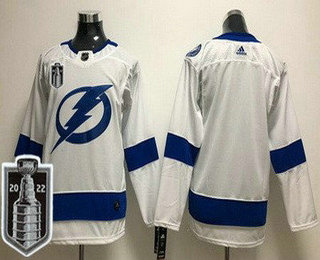 Women's Tampa Bay Lightning Blank White 2022 Stanley Cup Stitched Jersey