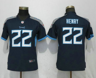 Women's Tennessee Titans #22 Derrick Henry Nike Navy Blue New 2018 Vapor Untouchable Limited Jersey