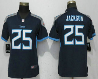 Women's Tennessee Titans #25 Adoree Jackson Nike Navy Blue New 2018 Vapor Untouchable Limited Jersey