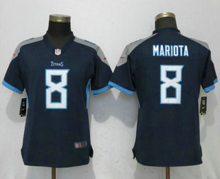 Women's Tennessee Titans #8 Marcus Mariota Nike Navy Blue New 2018 Vapor Untouchable Limited Jersey