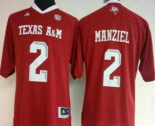 Women's Texas A&M Aggies #2 Johnny Manziel Red Stitched College Football NCAA Jersey