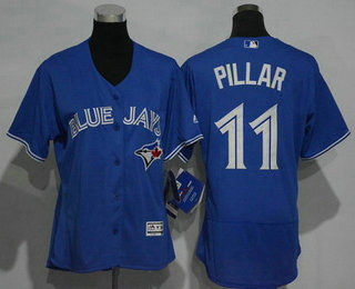 Women's Toronto Blue Jays #11 Kevin Pillar Royal Blue 2016 Flexbase Stitched Baseball Jersey