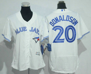 Women's Toronto Blue Jays #20 Josh Donaldson White Flexbase 2016 MLB Player Jersey