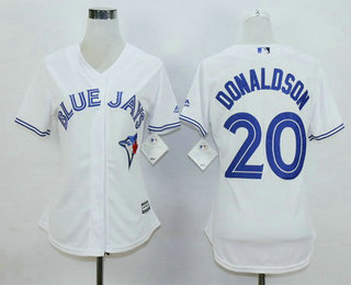 Women's Toronto Blue Jays #20 Josh Donaldson White Home Cool Base Baseball Jersey