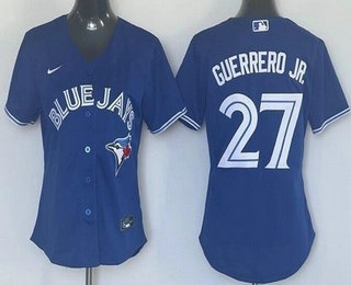 Women's Toronto Blue Jays #27 Vladimir Guerrero Jr Royal Cool Base Jersey