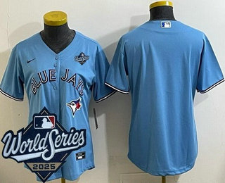 Women's Toronto Blue Jays Blank Light Blue 2025 World Series Cool Base Jersey