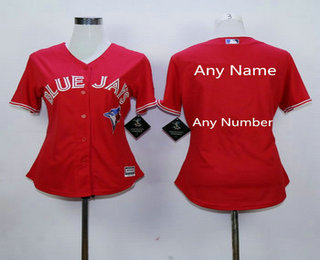 Women's Toronto Blue Jays Red Cool Base Custom Jersey
