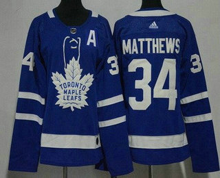Women's Toronto Maple Leafs #34 Auston Matthews Blue Stitched Jersey
