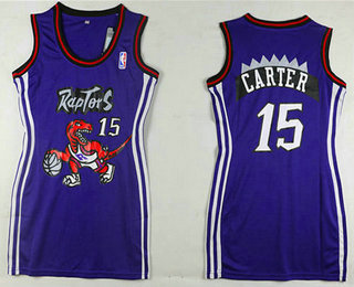 Women's Toronto Raptors #15 Vince Carter Purple Dress